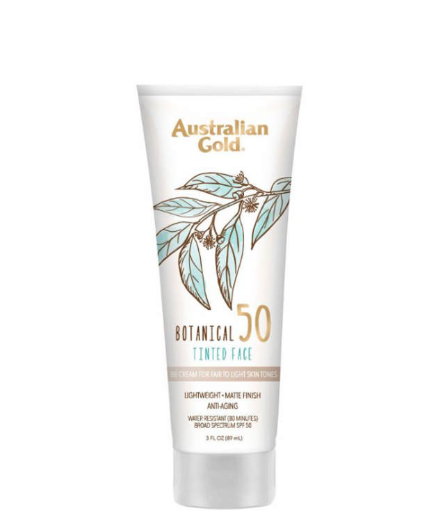 Australian Gold Botanical SPF 50 Tinted Face, Fair-Light 88 ml.