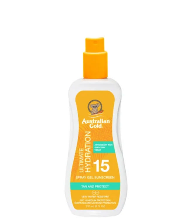 Australian Gold Ultimate Hydration Lotion Med Spray SPF 15, 237 ml.